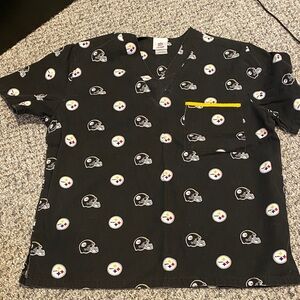 Pittsburgh Steelers Football Pattern scrub Top
